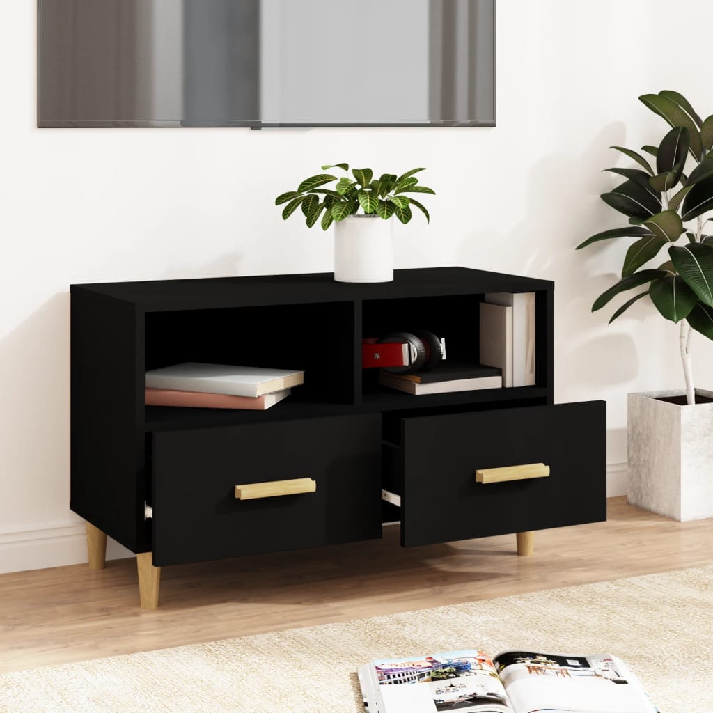 TV-Møbel Svart Tv-benk 80x36x50 cm