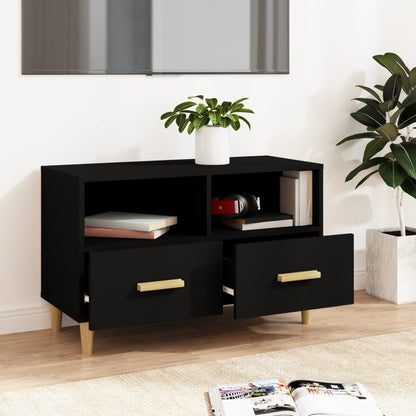 TV-Møbel Svart Tv-benk 80x36x50 cm