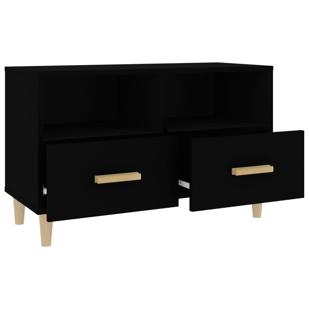 TV-Møbel Svart Tv-benk 80x36x50 cm