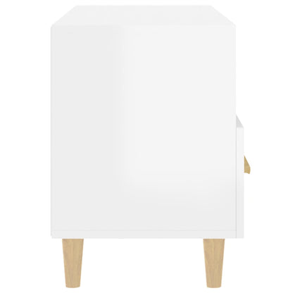 TV-Møbel Høyglans Hvit Tv-benk 80x36x50 cm