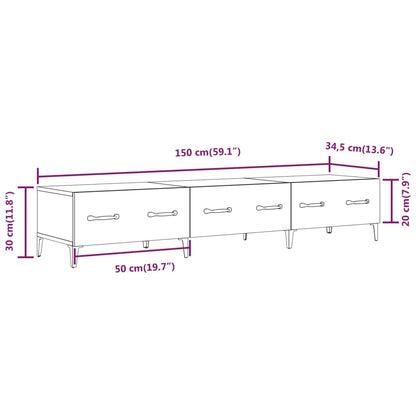 TV-Møbel Sonoma Eik TV-benk 150x34,5x30 cm