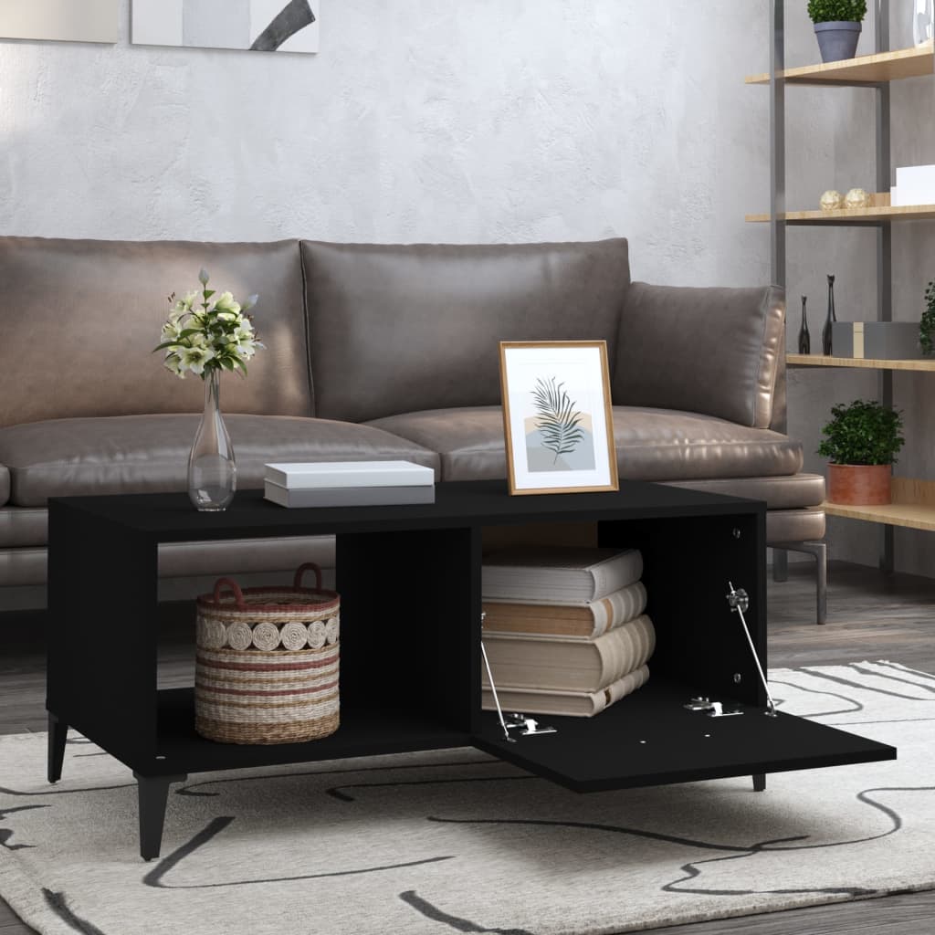 Salongbord Sofabord Svart 90x50x40 cm
