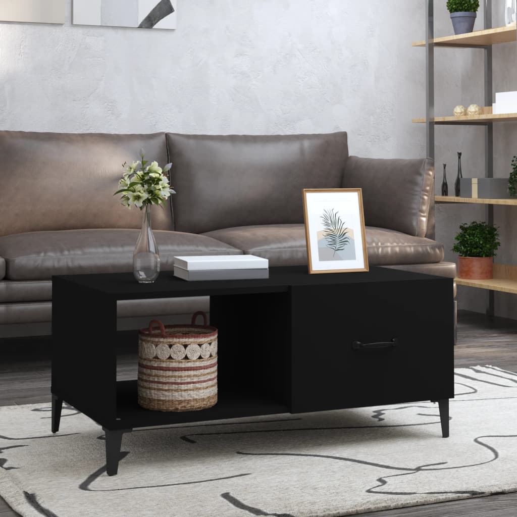 Salongbord Sofabord Svart 90x50x40 cm