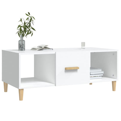 Salongbord Sofabord Hvit 102x50x40 cm