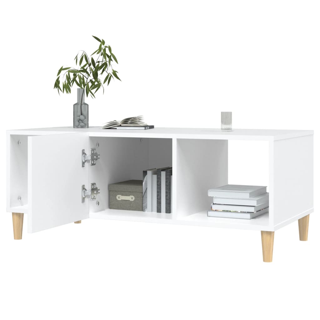 Salongbord Sofabord Hvit 102x50x40 cm
