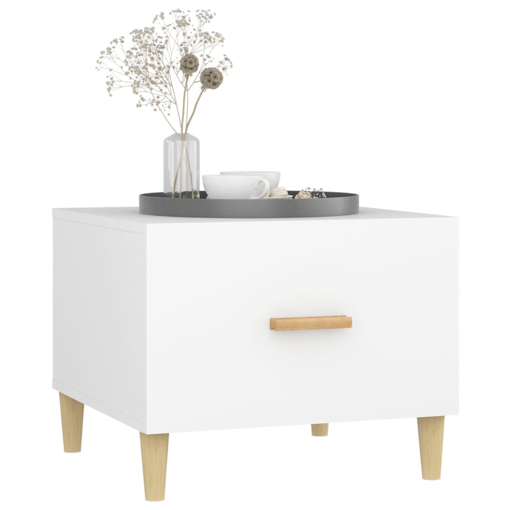 Salongbord Sofabord Hvit 2 stk 50x50x40 cm