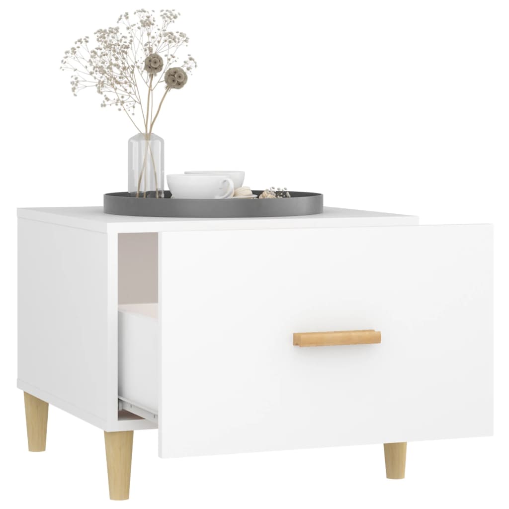 Salongbord Sofabord Hvit 2 stk 50x50x40 cm