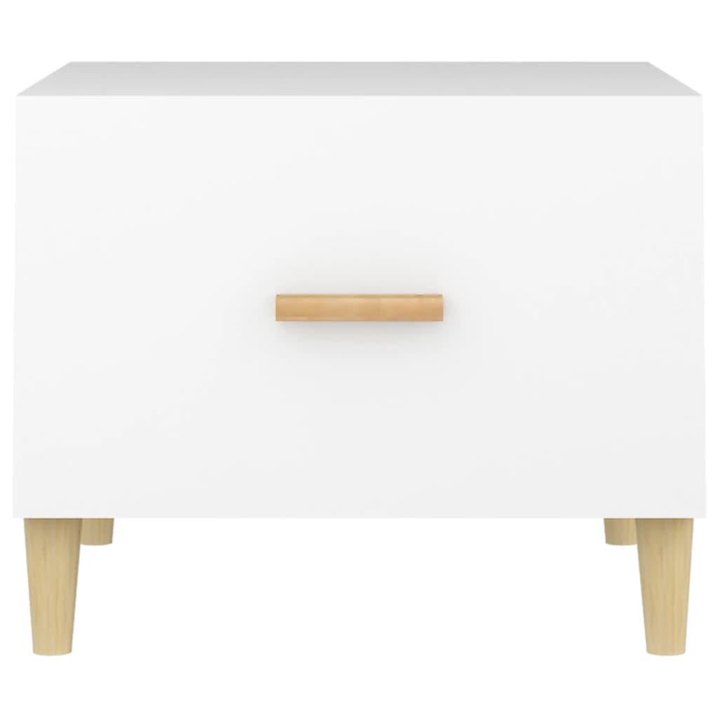 Salongbord Sofabord Hvit 2 stk 50x50x40 cm