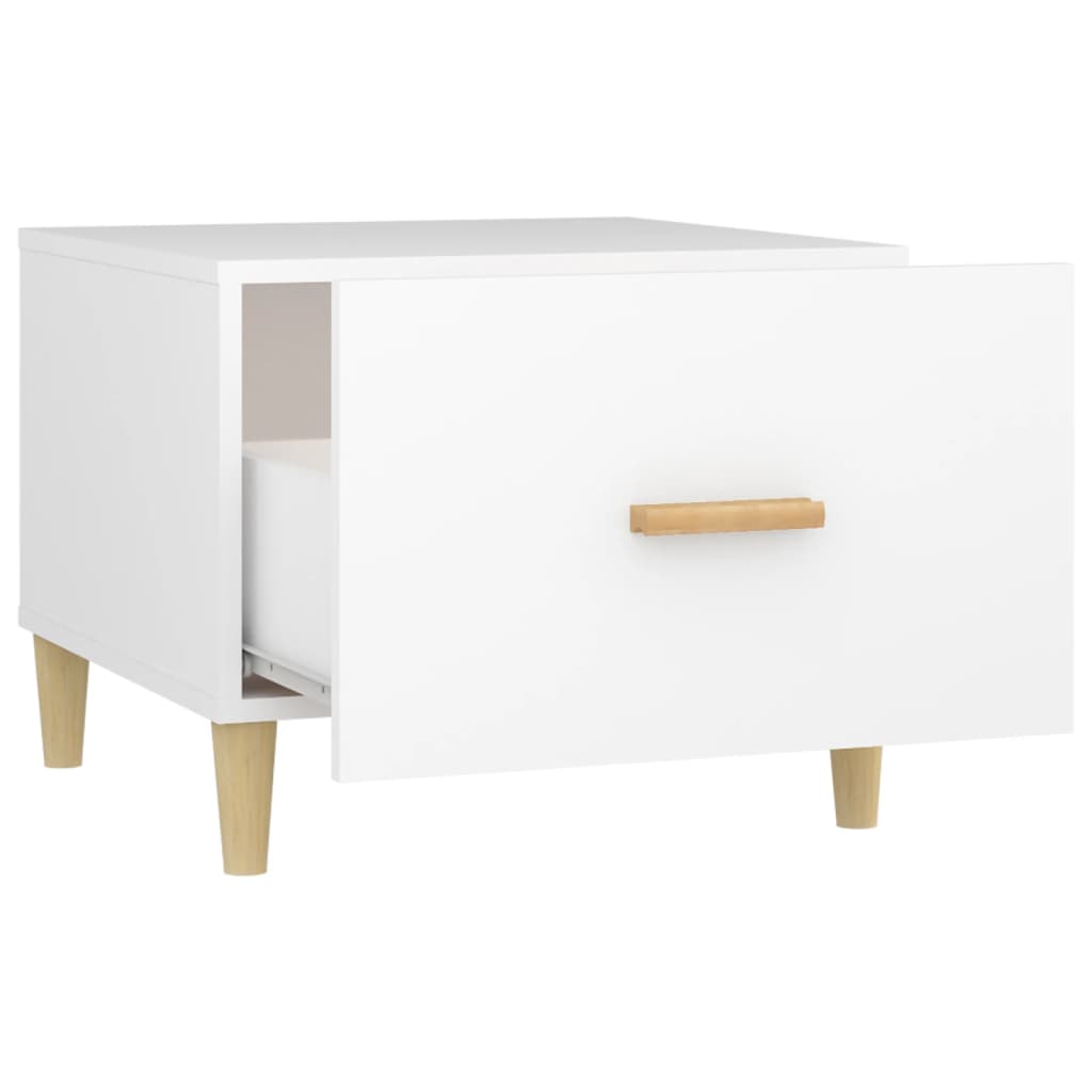 Salongbord Sofabord Hvit 2 stk 50x50x40 cm