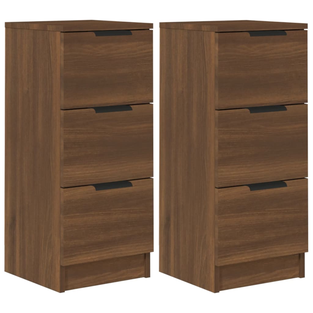 Kommode Brun Eik 2 stk 30x30x70 cm