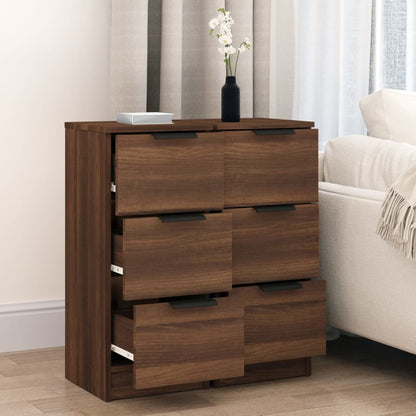 Kommode Brun Eik 2 stk 30x30x70 cm
