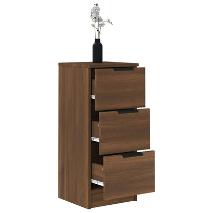 Kommode Brun Eik 2 stk 30x30x70 cm
