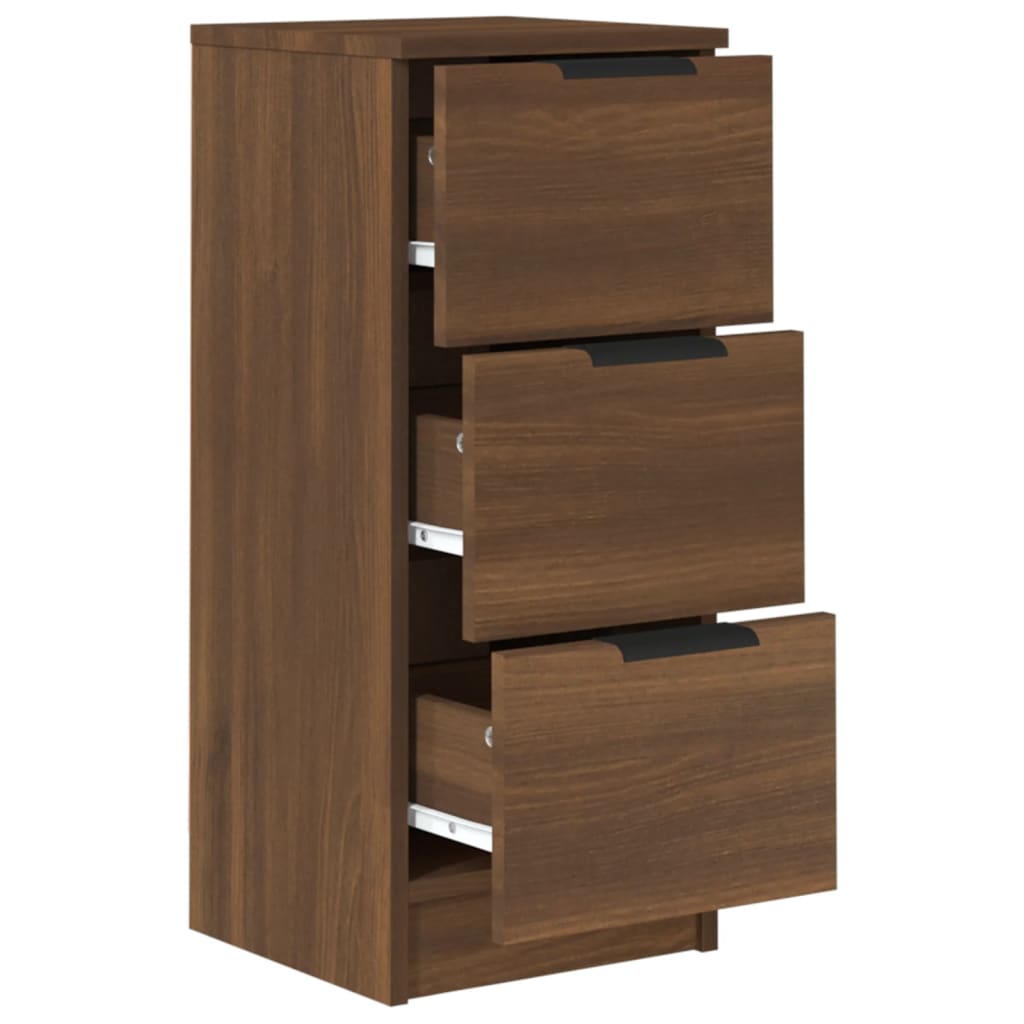 Kommode Brun Eik 2 stk 30x30x70 cm