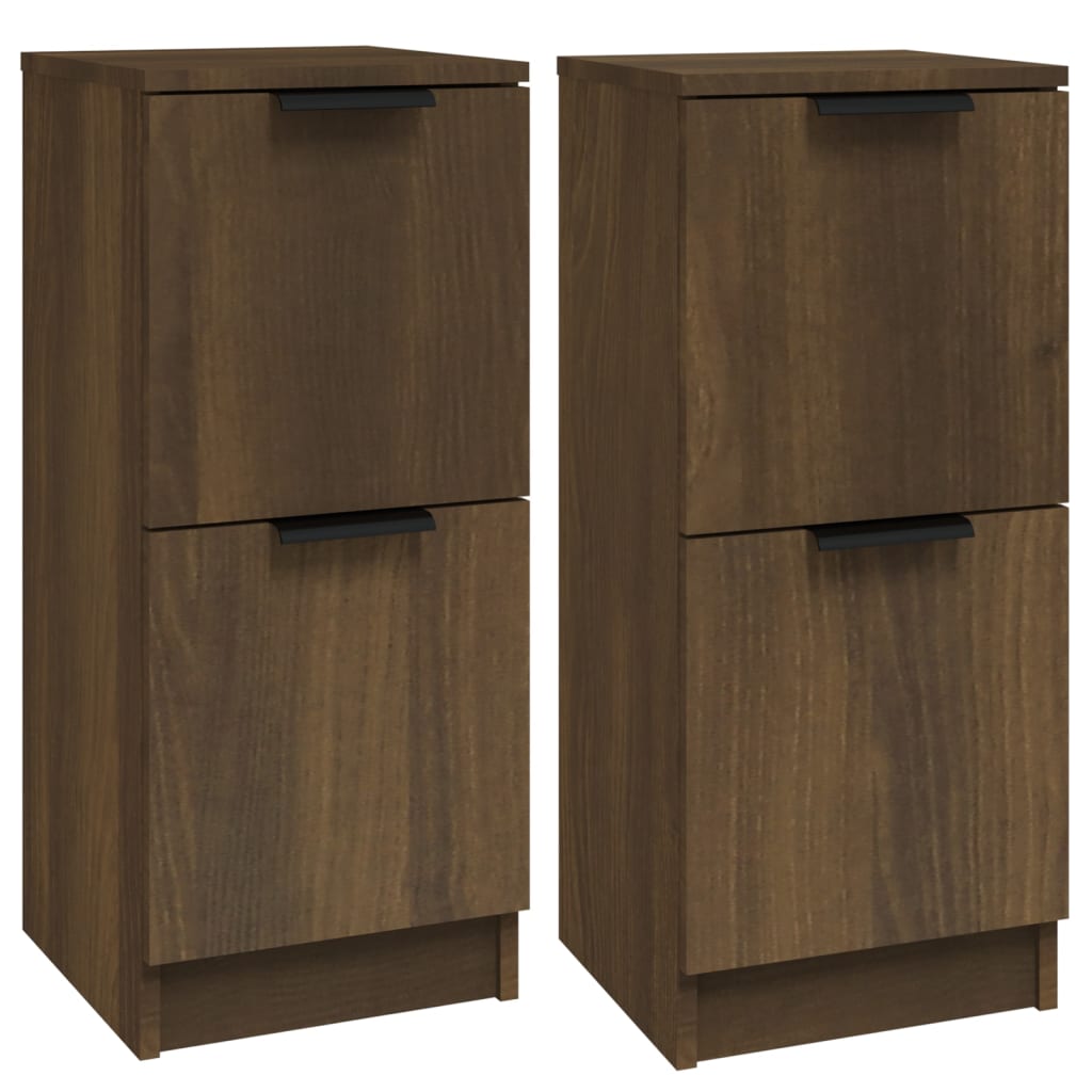 Kommode Brun Eik 2 stk 30x30x70 cm
