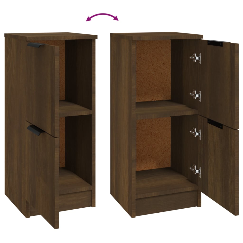 Kommode Brun Eik 2 stk 30x30x70 cm