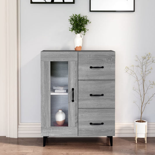 Skjenk grå sonoma 69,5x34x90 cm konstruert tre