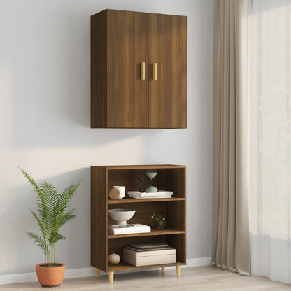 Vegghylle Brun Eik 69,5x34x90 cm