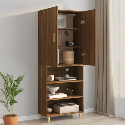 Vegghylle Brun Eik 69,5x34x90 cm