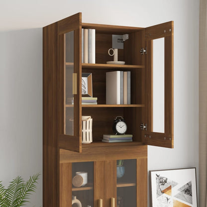 Vegghylle Brun Eik 69,5x34x90 cm
