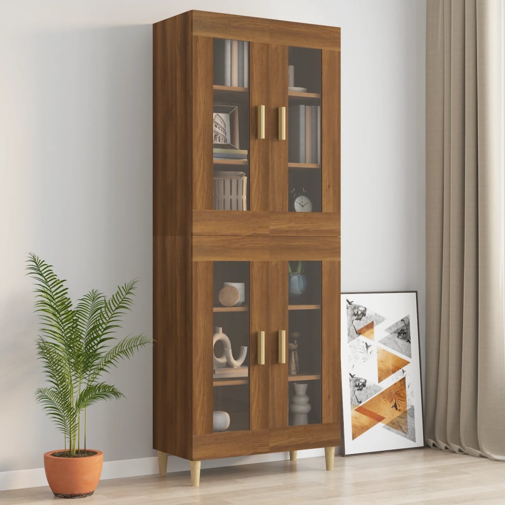 Vegghylle Brun Eik 69,5x34x90 cm