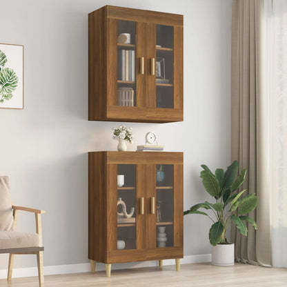 Vegghylle Brun Eik 69,5x34x90 cm