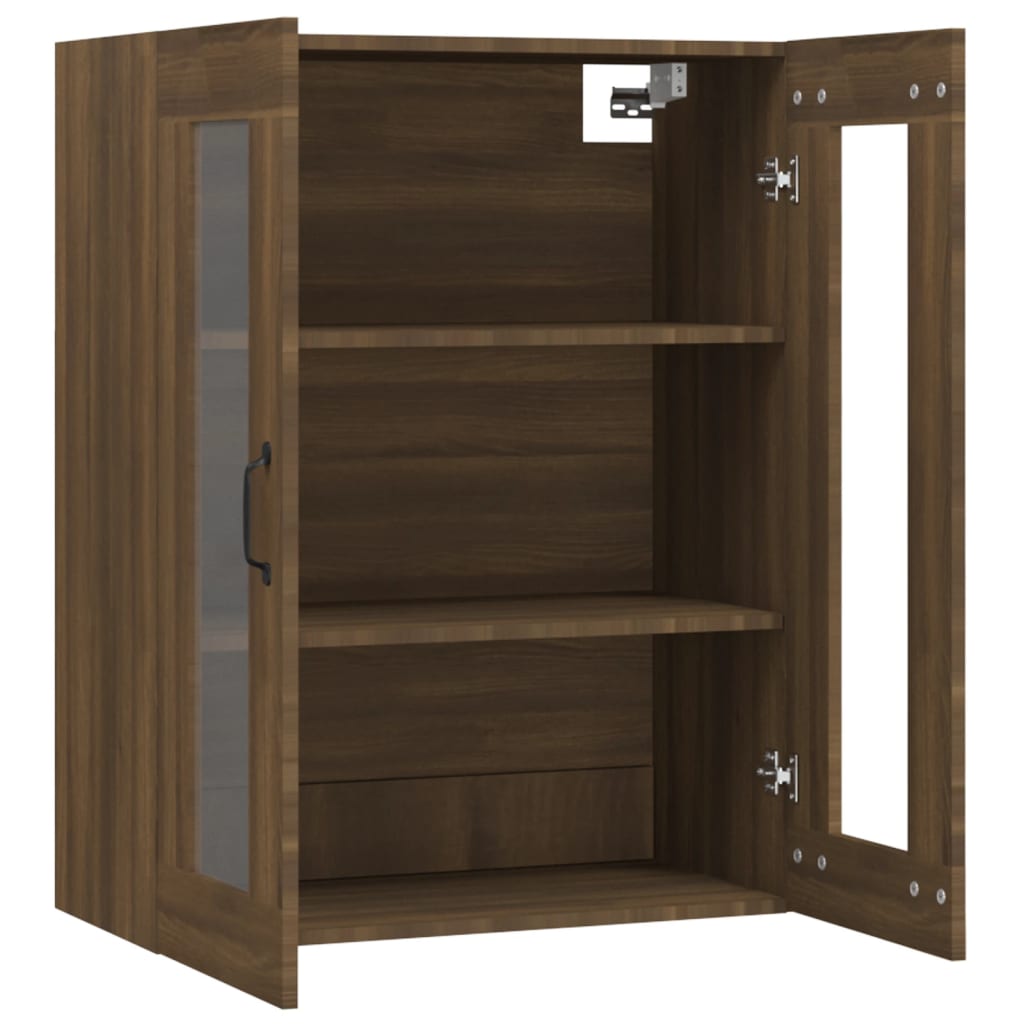 Vegghylle Brun Eik 69,5x34x90 cm