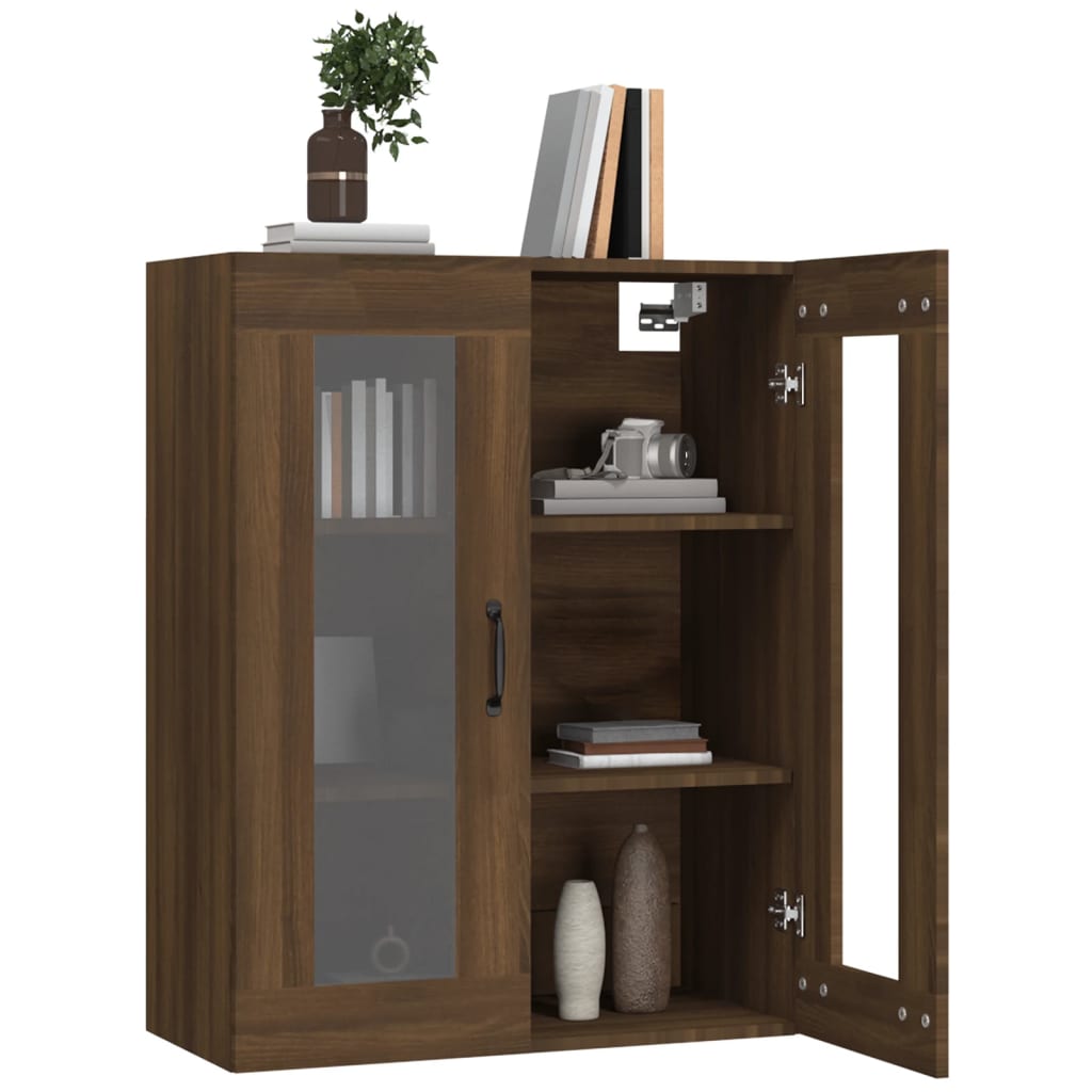 Vegghylle Brun Eik 69,5x34x90 cm