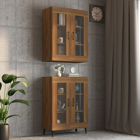Vegghylle Brun Eik 69,5x34x90 cm