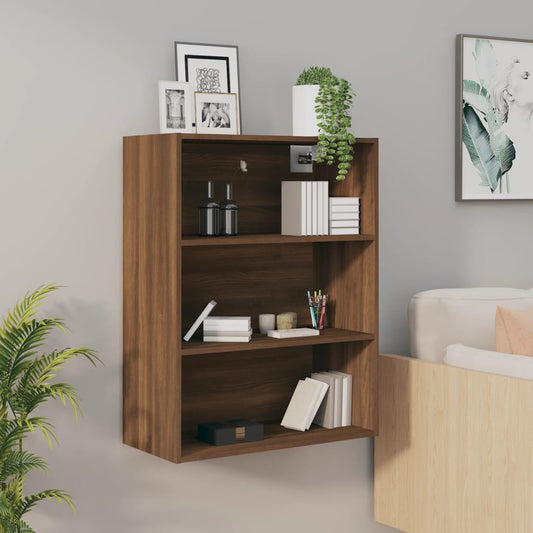 Vegghylle Brun Eik 69,5x32,5x90 cm