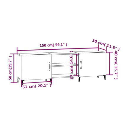 TV-Møbel Brun Eik TV-benk 150x30x50 cm