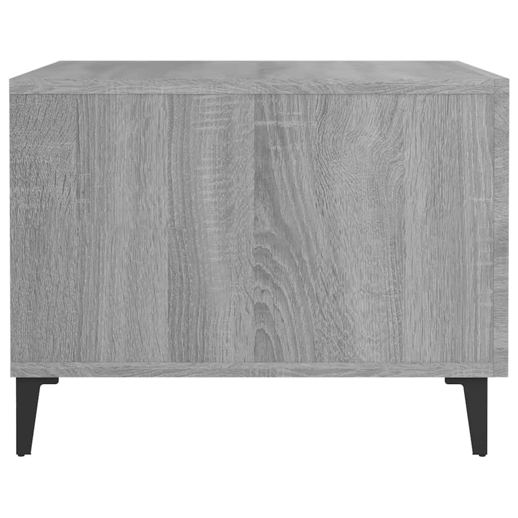 Salongbord Sofabord Sonoma Grå med metallben 2 stk 50x50x40 cm