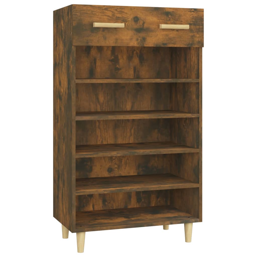 Skoskap Skohylle Skobenk Røkt Eik 60x35x105 cm