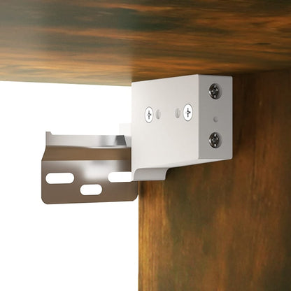 Baderomsspeil Speilskap med LED Røkt Eik 91x15x76,5 cm