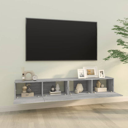 TV-Møbel Grå Vegghengte TV-benker Sonoma Grå 100x30x30 cm