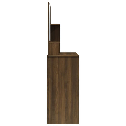 Sminkebord Brun Eik speil 86,5x35x136 cm