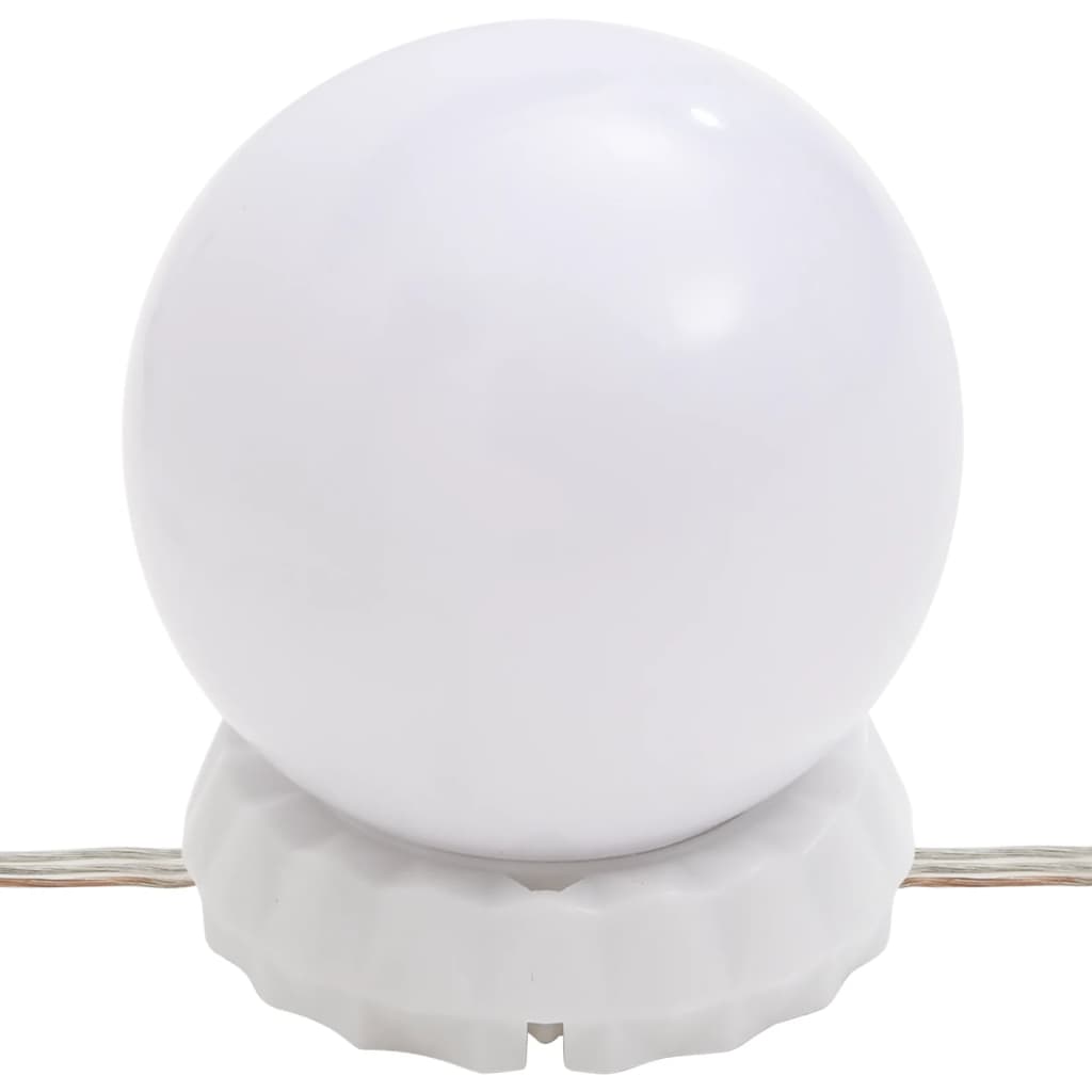 Sminkebord Hvit Sett LED heltre furu