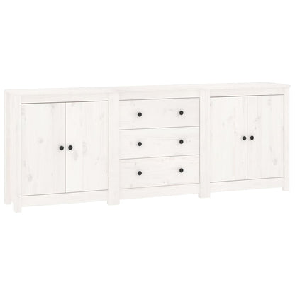 Skjenk Hvit 210x35x80 cm heltre furu