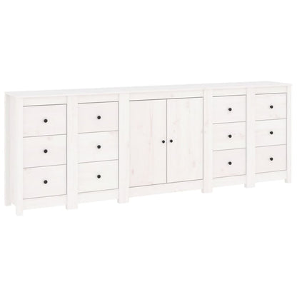 Skjenk Hvit 230x35x80 cm heltre furu