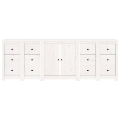 Skjenk Hvit 230x35x80 cm heltre furu