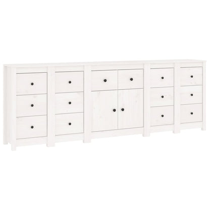 Skjenk Hvit 230x35x80 cm heltre furu
