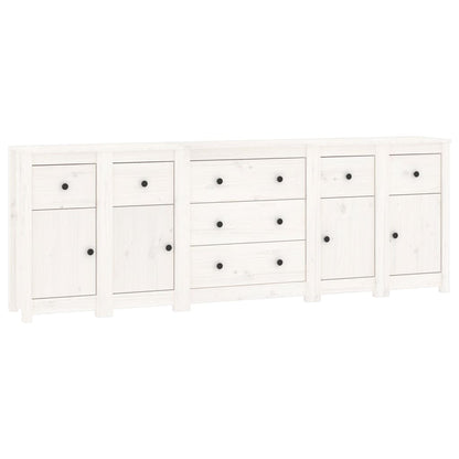 Skjenk Hvit 230x35x80 cm heltre furu