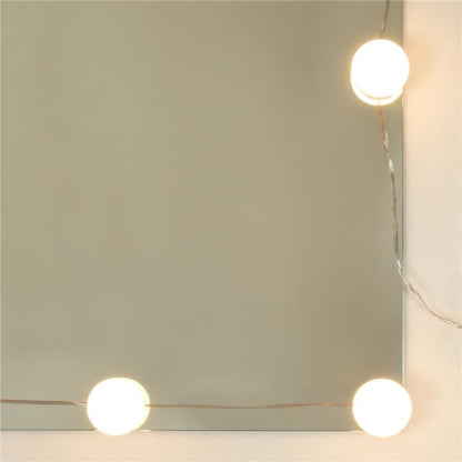 Sminkebord Svart Sett LED