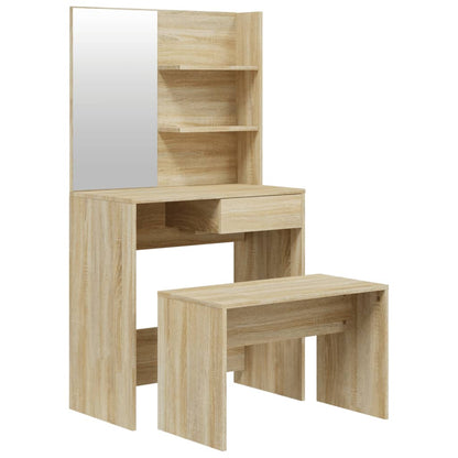 Sminkebord Sonoma Eik Sett 74,5x40x141 cm