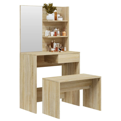 Sminkebord Sonoma Eik Sett 74,5x40x141 cm