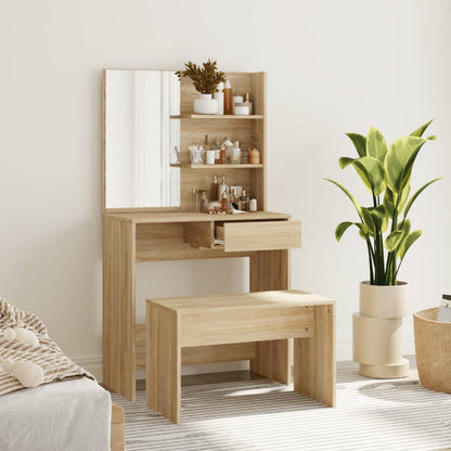 Sminkebord Sonoma Eik Sett 74,5x40x141 cm