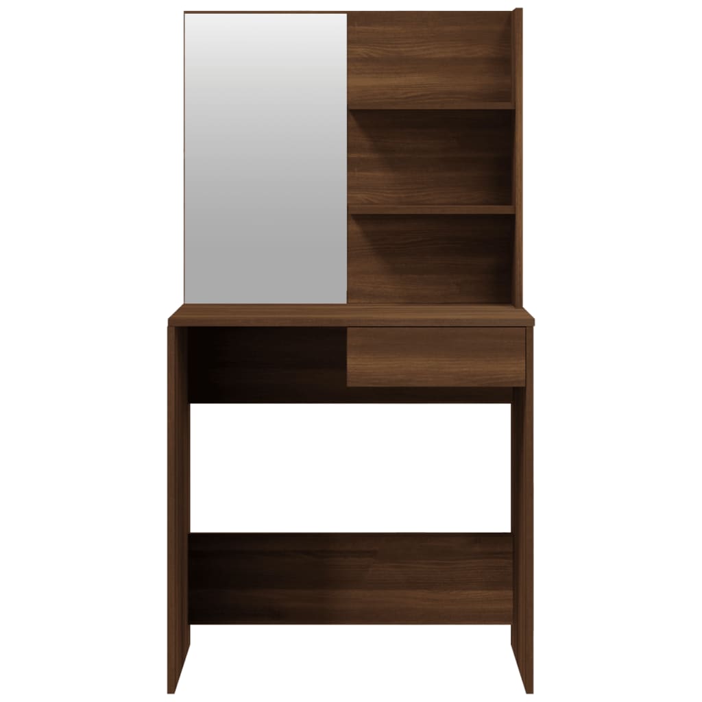 Sminkebord Brun Eik Sett 74,5x40x141 cm