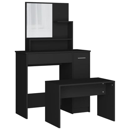 Sminkebord Svart Sett 86,5x35x136 cm