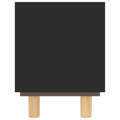 TV-Møbel Svart TV-benk 105x30x40 cm heltre furu naturrotting