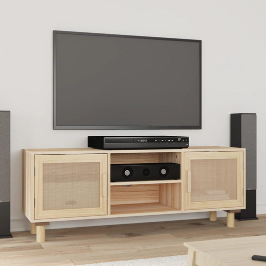 TV-Møbel Brun TV-benk105x30x40 cm heltre furu og naturrotting