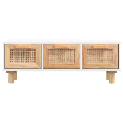 Salongbord Sofabord Hvit 80x40x30 cm og heltre furu